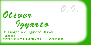 oliver igyarto business card