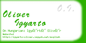 oliver igyarto business card